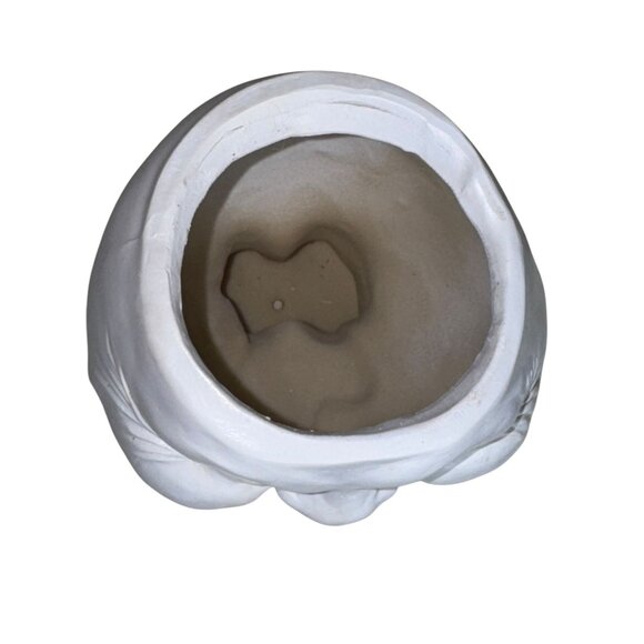 Whimsical White Resin Face Planter With Feet - Picture 10 of 11